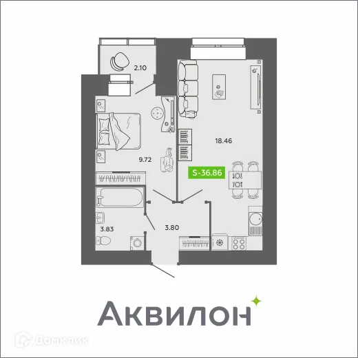 Фото квартиры в ЖК River Park-2 (Ривер Парк-2)