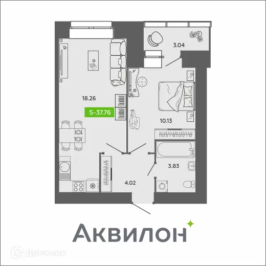 Фото квартиры в ЖК River Park-2 (Ривер Парк-2)