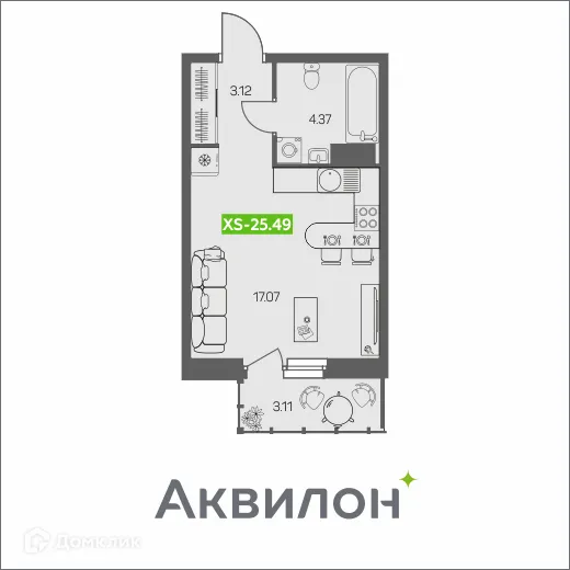 Фото квартиры в ЖК "Аквилон Reka (Аквилон Река)"