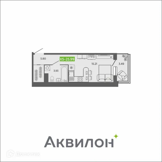 Фото квартиры в ЖК Аквилон SAGE