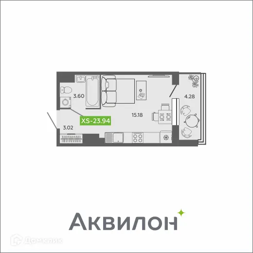 Фото квартиры в ЖК Аквилон SAGE