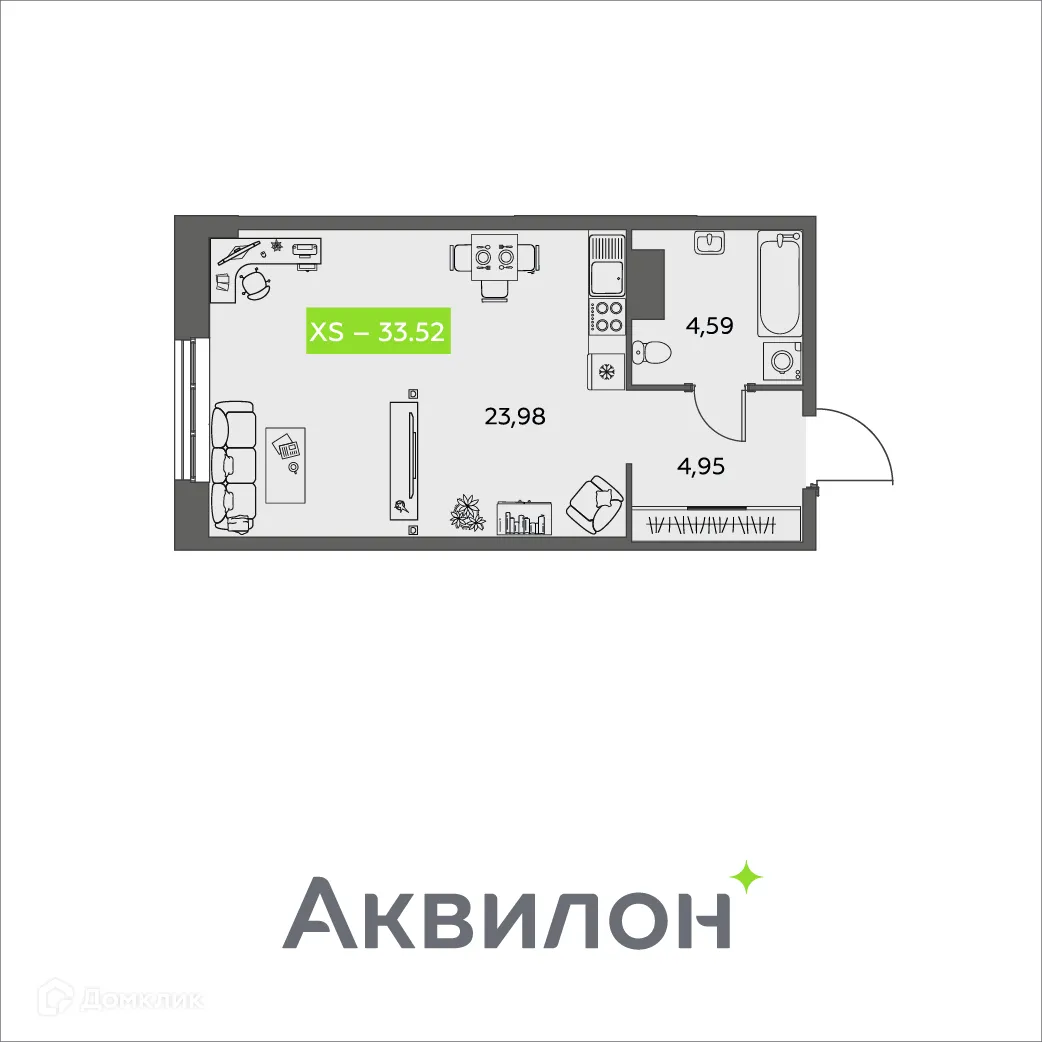 Фото квартиры в ЖК Аквилон Shine (Шайн)