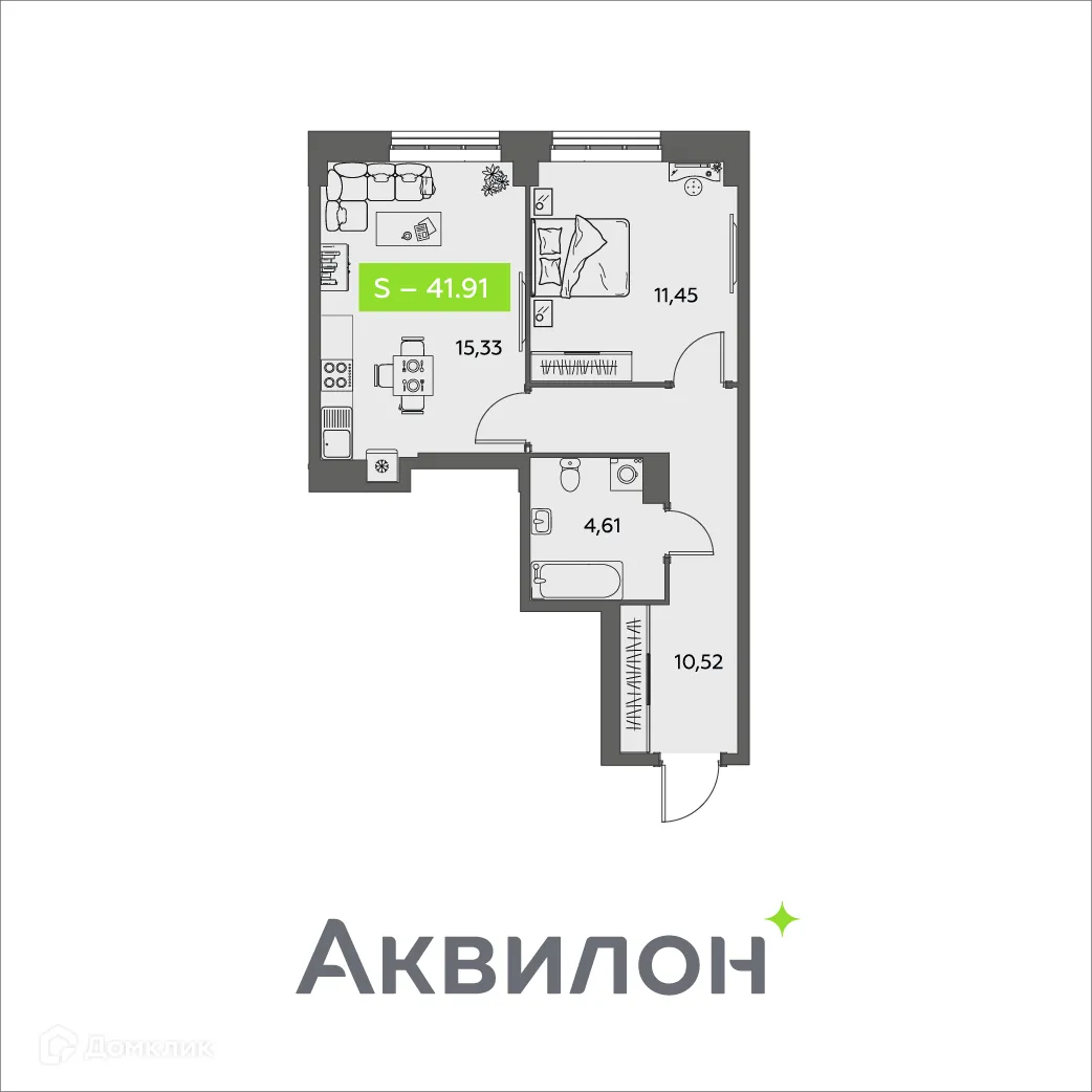 Фото квартиры в ЖК Аквилон Shine (Шайн)