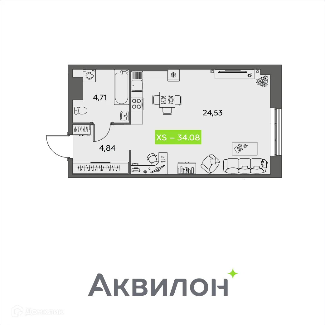 Фото квартиры в ЖК Аквилон Shine (Шайн)
