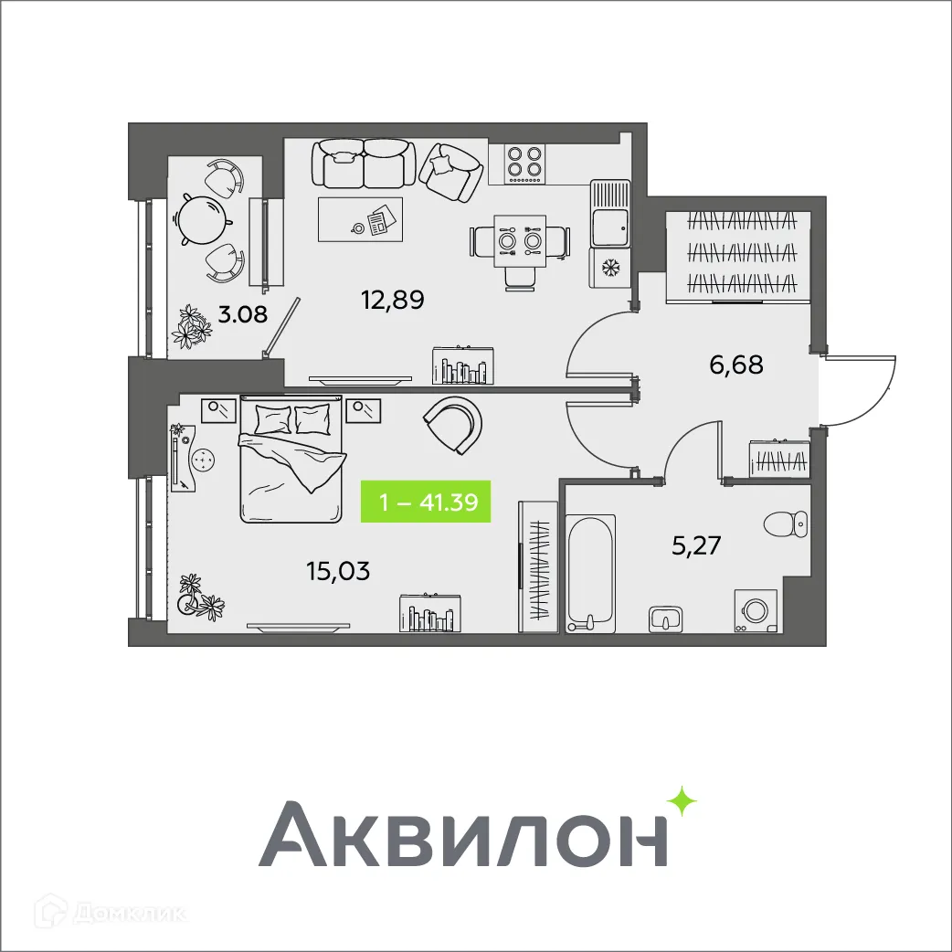 Фото квартиры в ЖК Аквилон Shine (Шайн)
