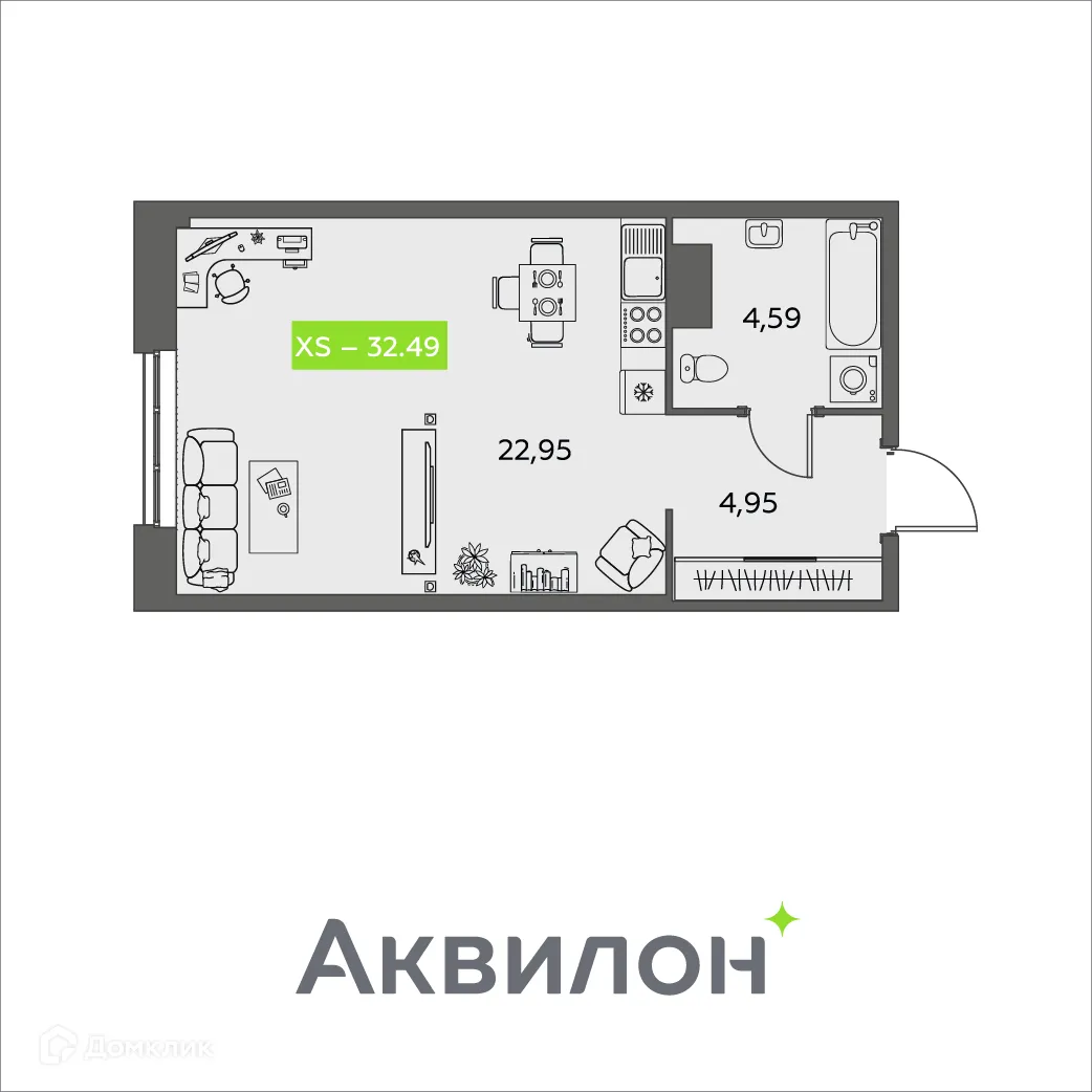 Фото квартиры в ЖК Аквилон Shine (Шайн)