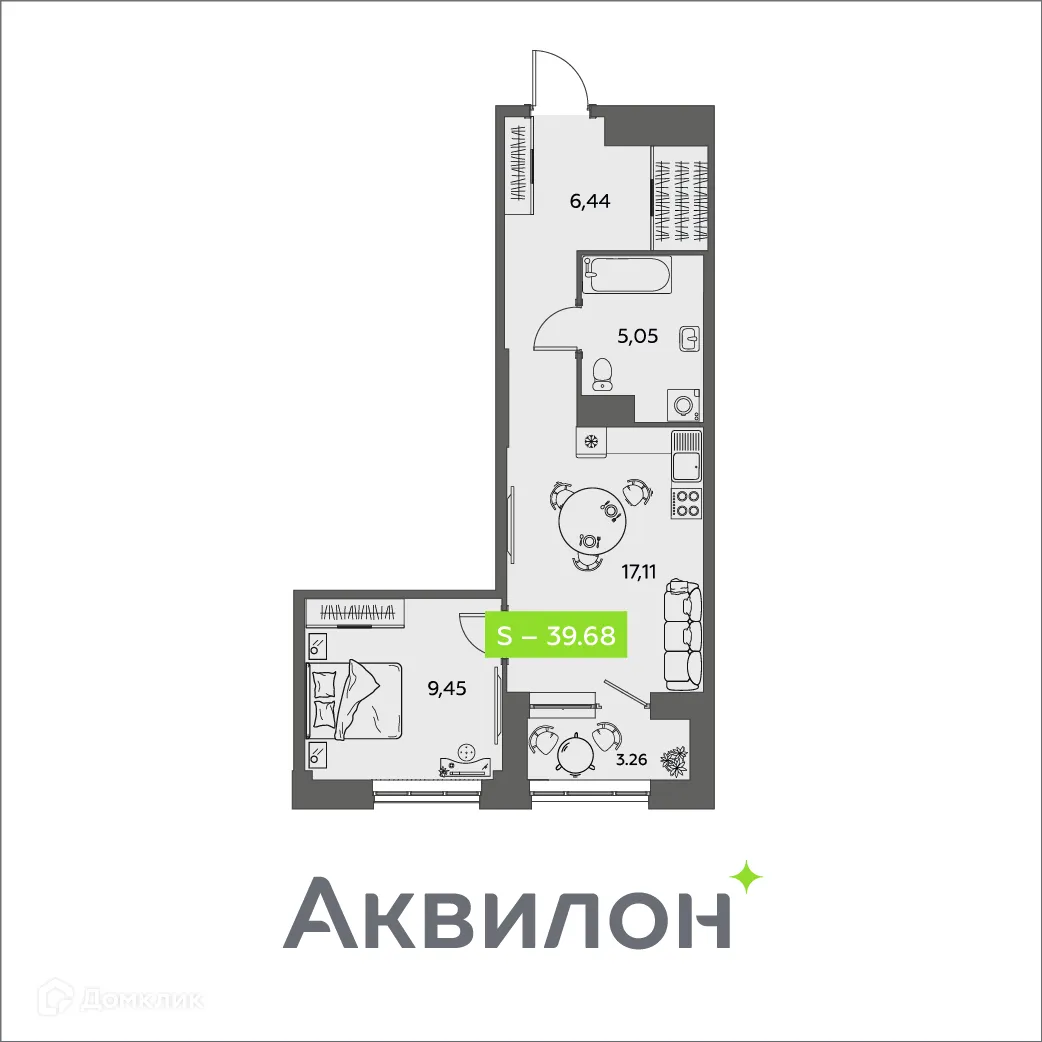 Фото квартиры в ЖК Аквилон Shine (Шайн)