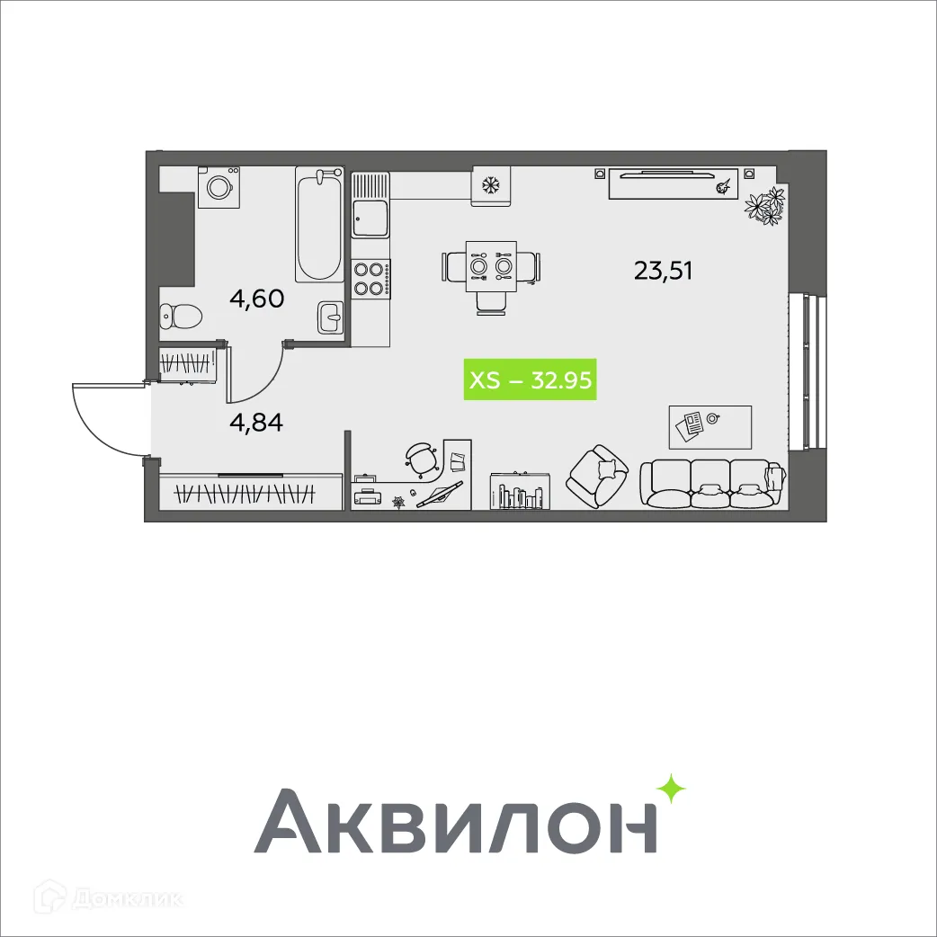 Фото квартиры в ЖК Аквилон Shine (Шайн)