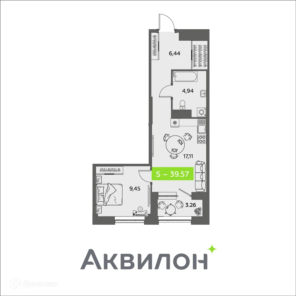Фото квартиры в ЖК Аквилон Shine (Шайн)