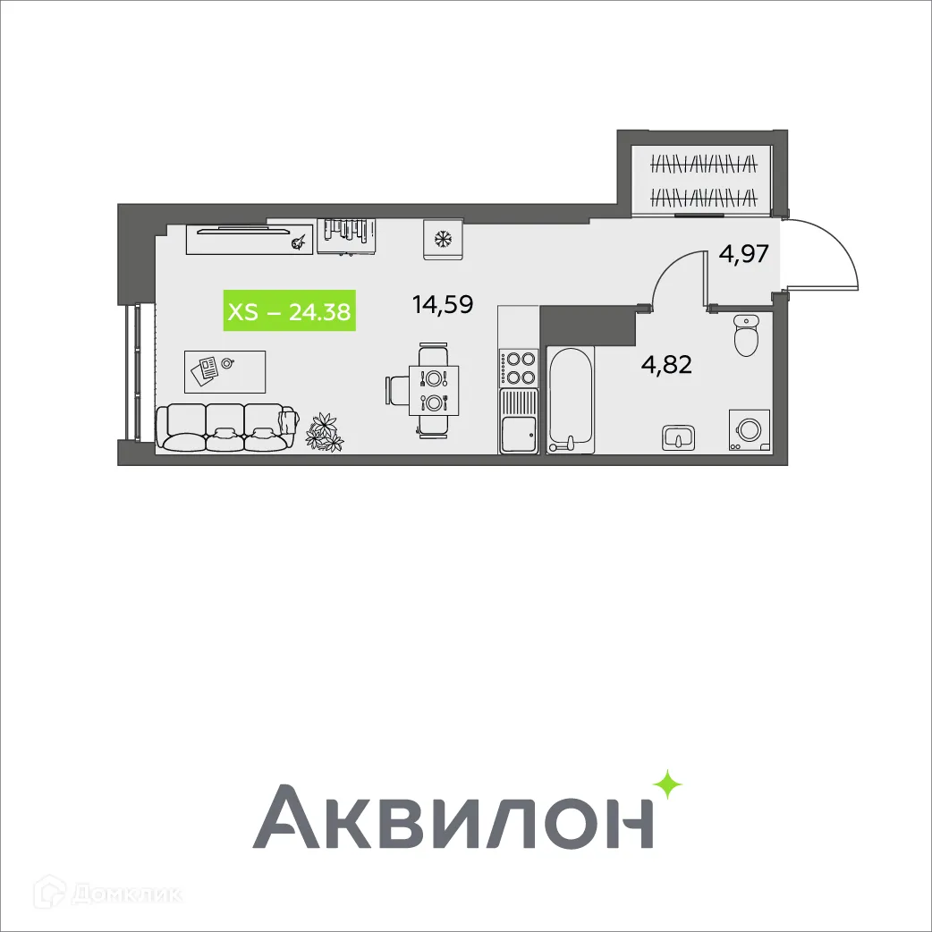 Фото квартиры в ЖК Аквилон Shine (Шайн)