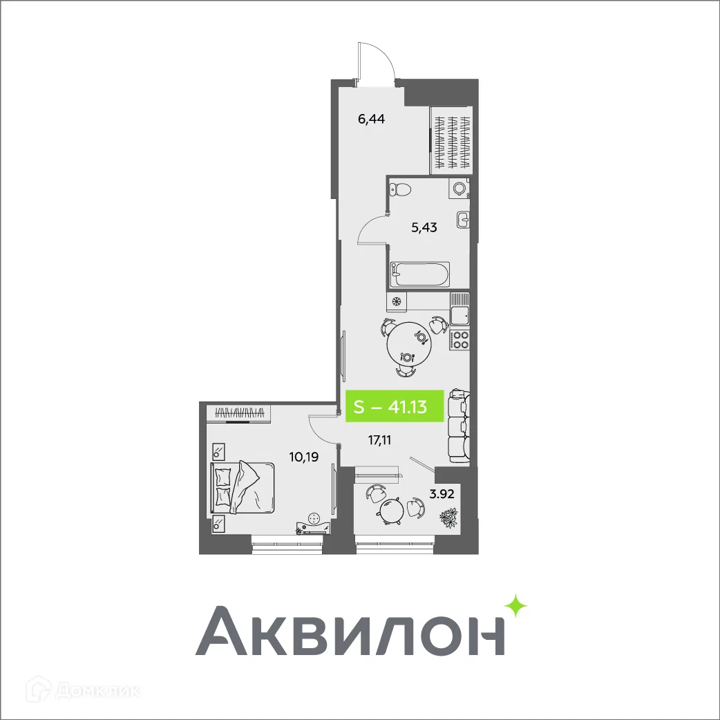 Фото квартиры в ЖК Аквилон Shine (Шайн)