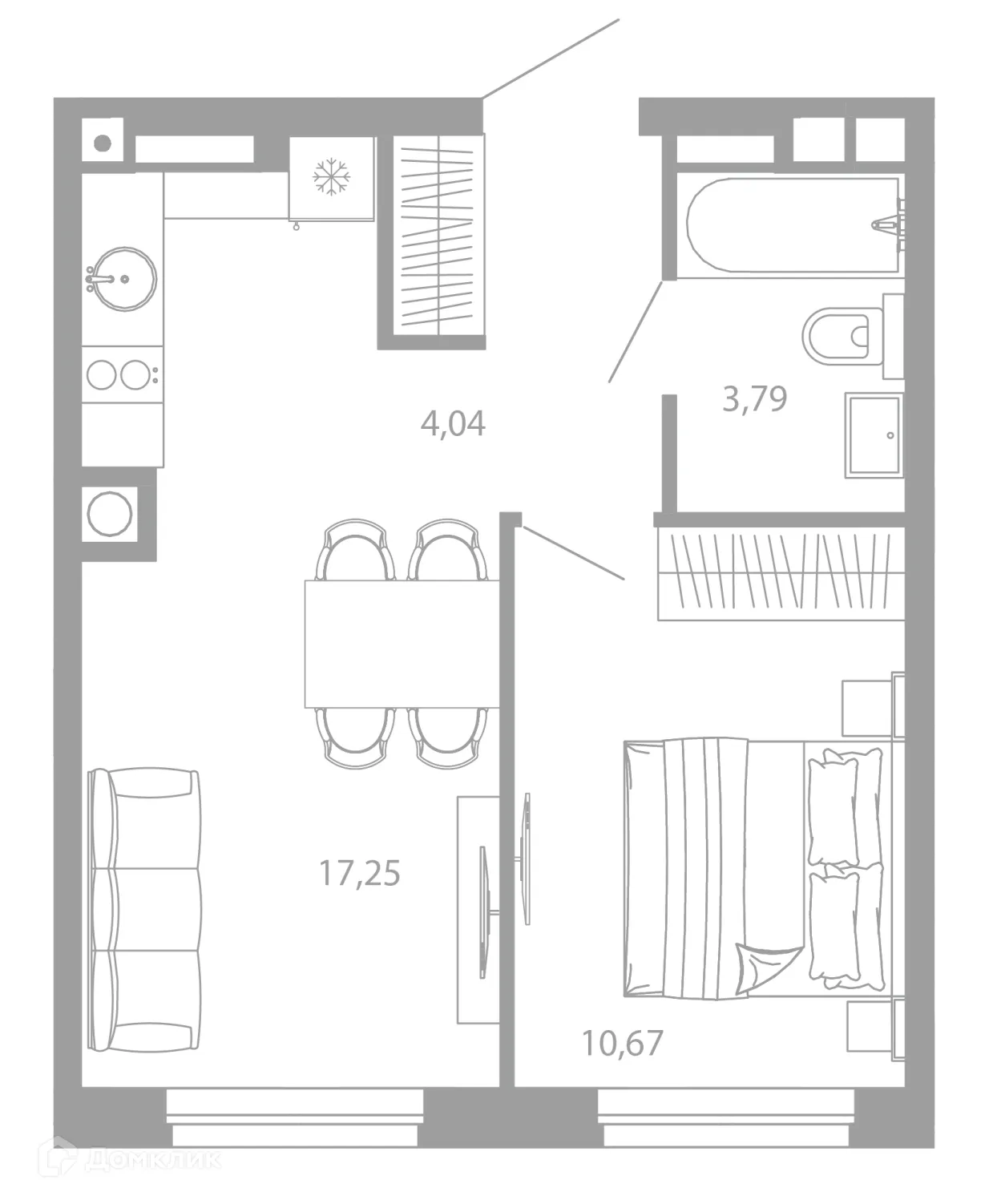 Фото квартиры в ЖК РАЗУМ НА ЗВЕЗДНОЙ