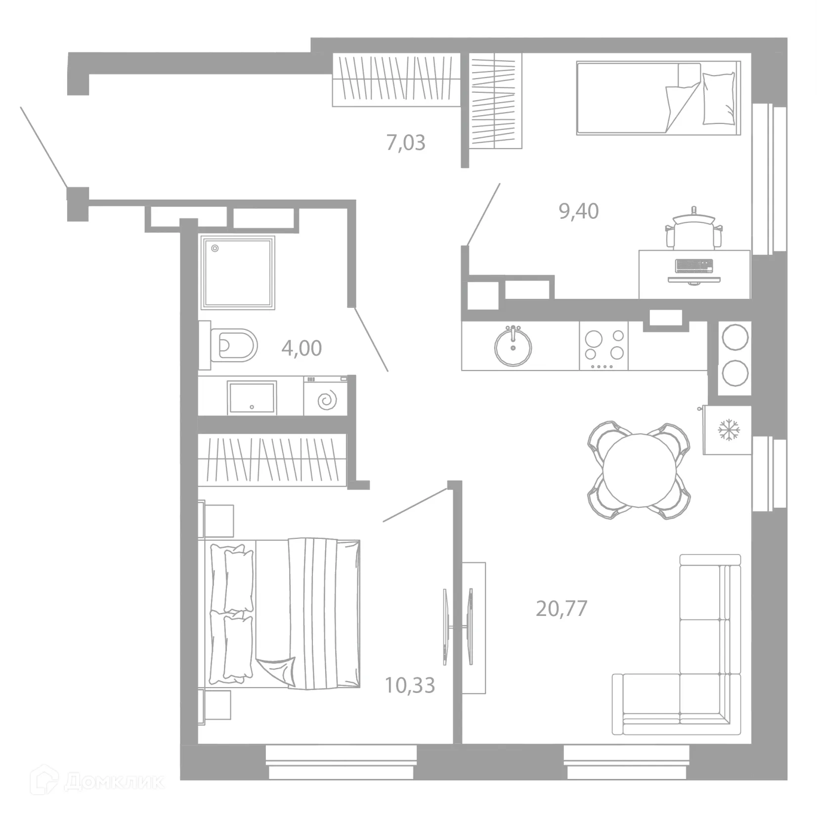 Фото квартиры в ЖК РАЗУМ НА ЗВЕЗДНОЙ