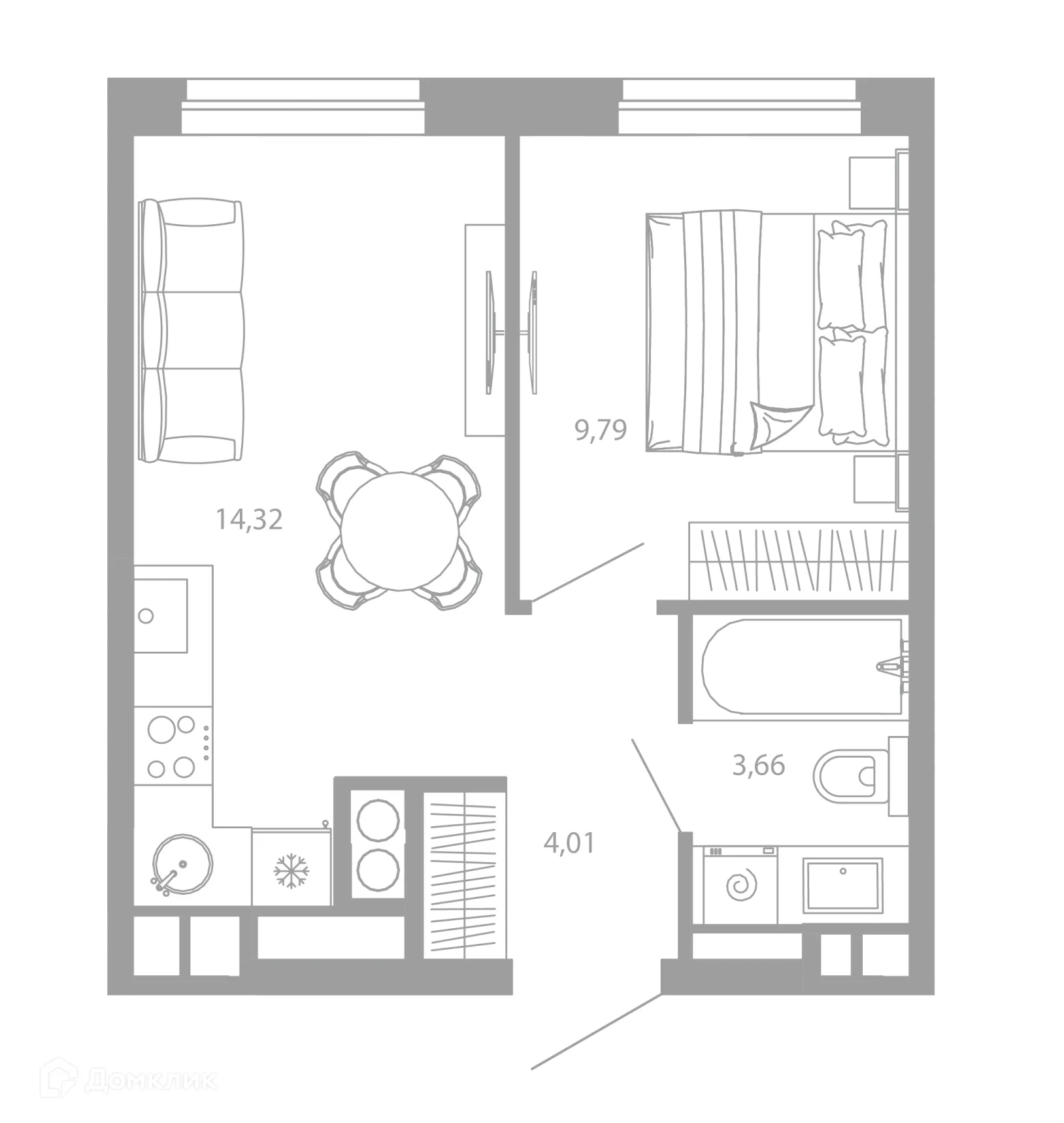 Фото квартиры в ЖК РАЗУМ НА ЗВЕЗДНОЙ