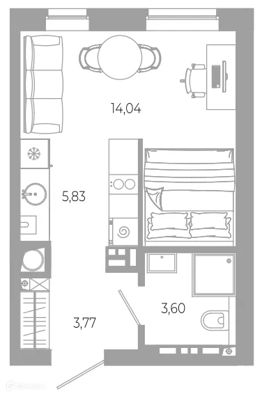 Фото квартиры в ЖК РАЗУМ на Боевой