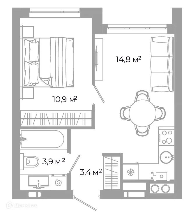 Фото квартиры в ЖК Жилой район Зеленые кварталы