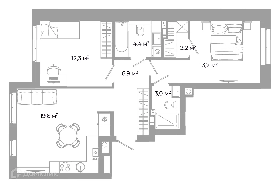 Фото квартиры в ЖК Жилой район Зеленые кварталы