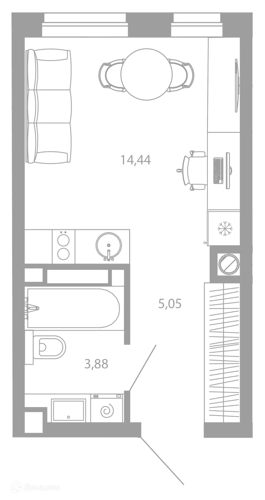 Фото квартиры в ЖК РАЗУМ НА ЗВЕЗДНОЙ