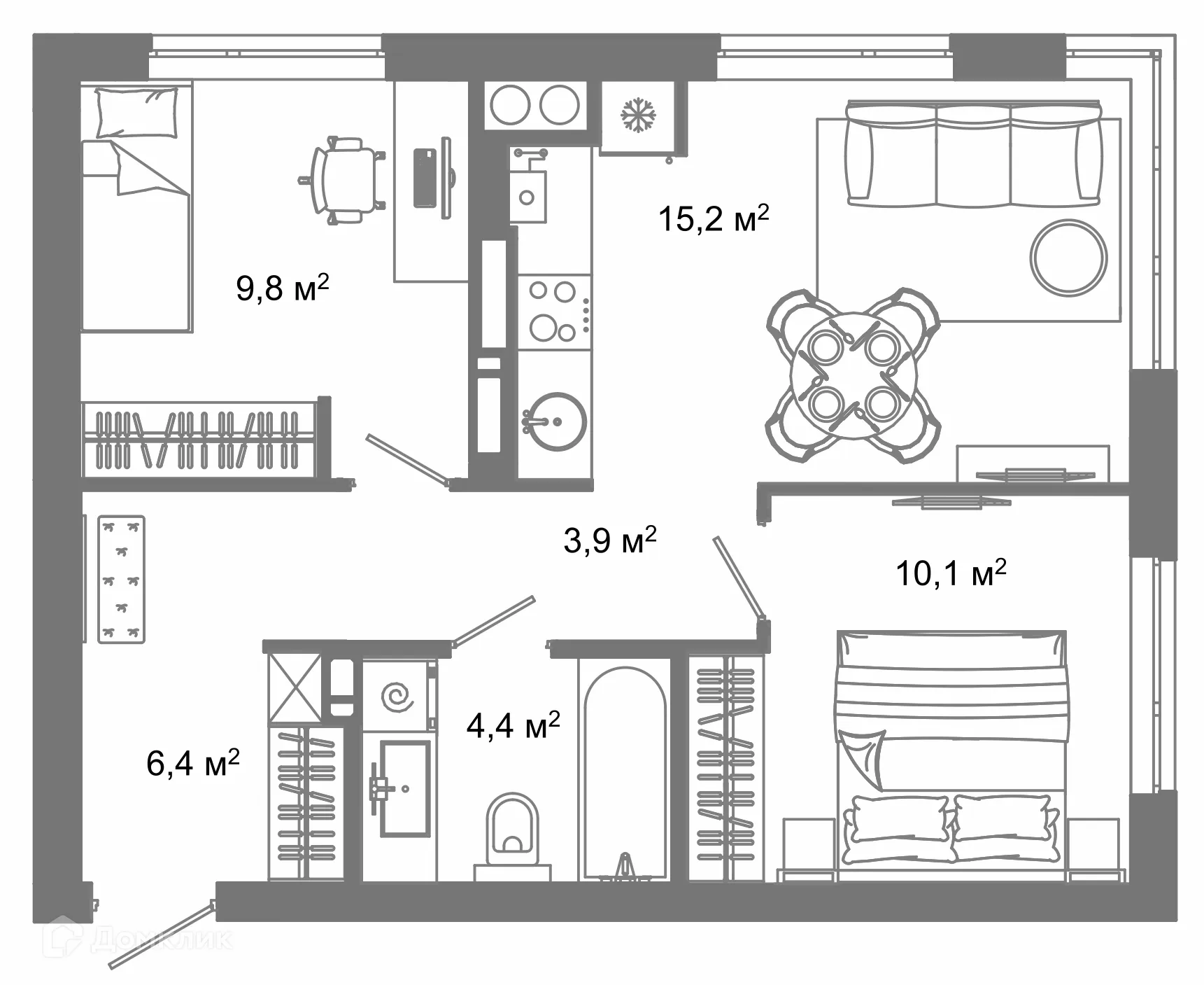 Фото квартиры в ЖК Жилой район Зеленые кварталы