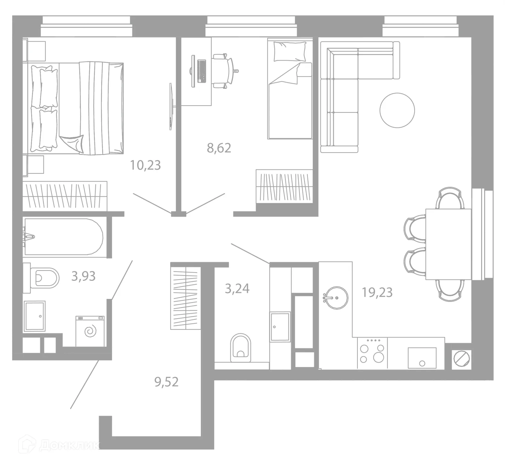 Фото квартиры в ЖК РАЗУМ НА ЗВЕЗДНОЙ