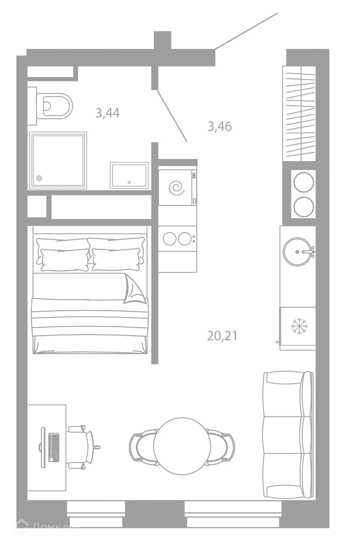 Фото квартиры в ЖК РАЗУМ НА ЗВЕЗДНОЙ