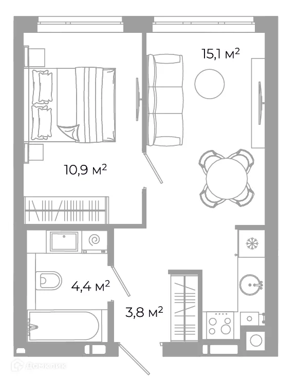 Фото квартиры в ЖК Жилой район Зеленые кварталы