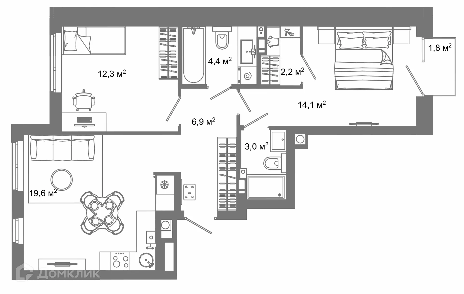 Фото квартиры в ЖК Жилой район Зеленые кварталы