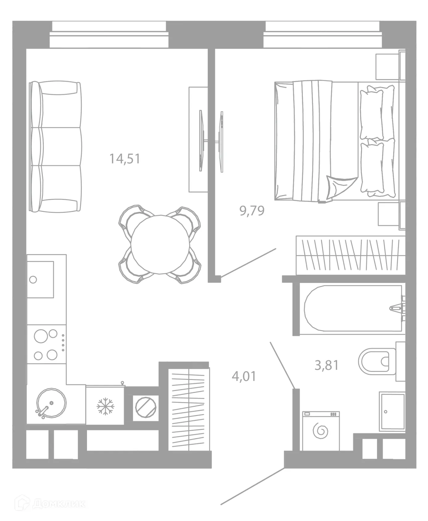 Фото квартиры в ЖК РАЗУМ НА ЗВЕЗДНОЙ