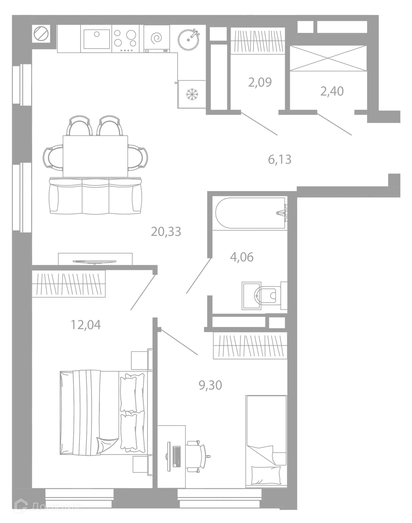 Фото квартиры в ЖК РАЗУМ НА ЗВЕЗДНОЙ
