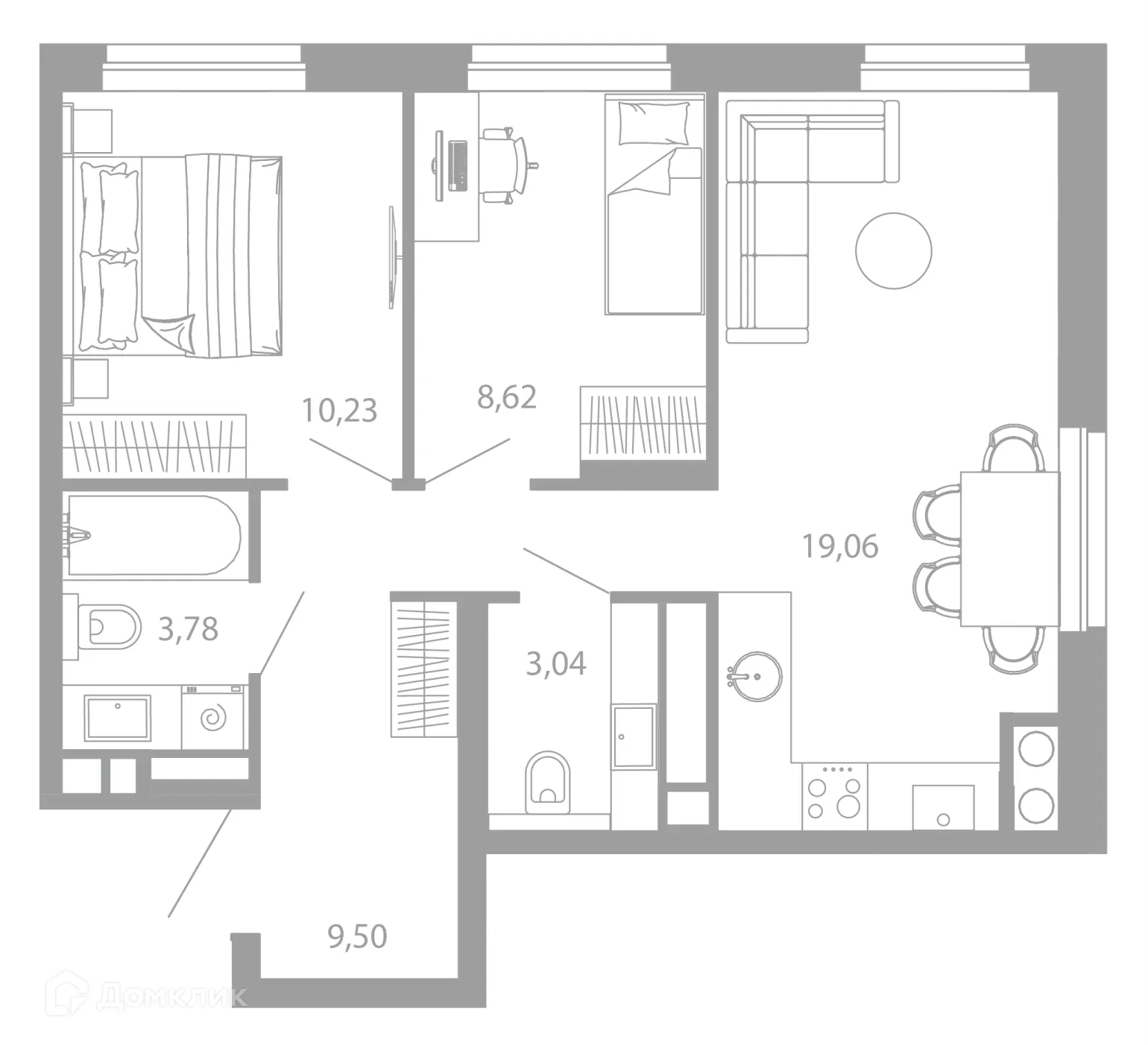 Фото квартиры в ЖК РАЗУМ НА ЗВЕЗДНОЙ