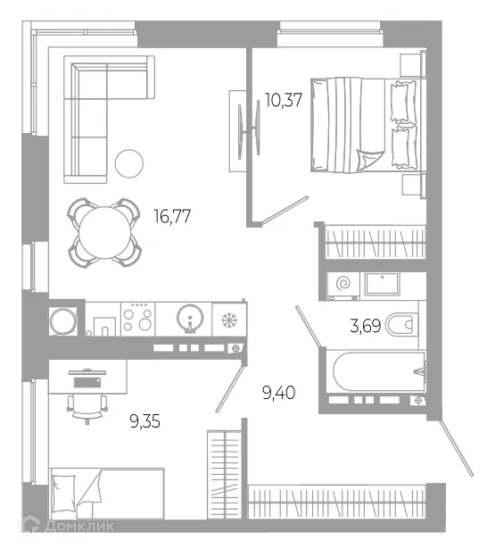 Фото квартиры в ЖК РАЗУМ на Боевой
