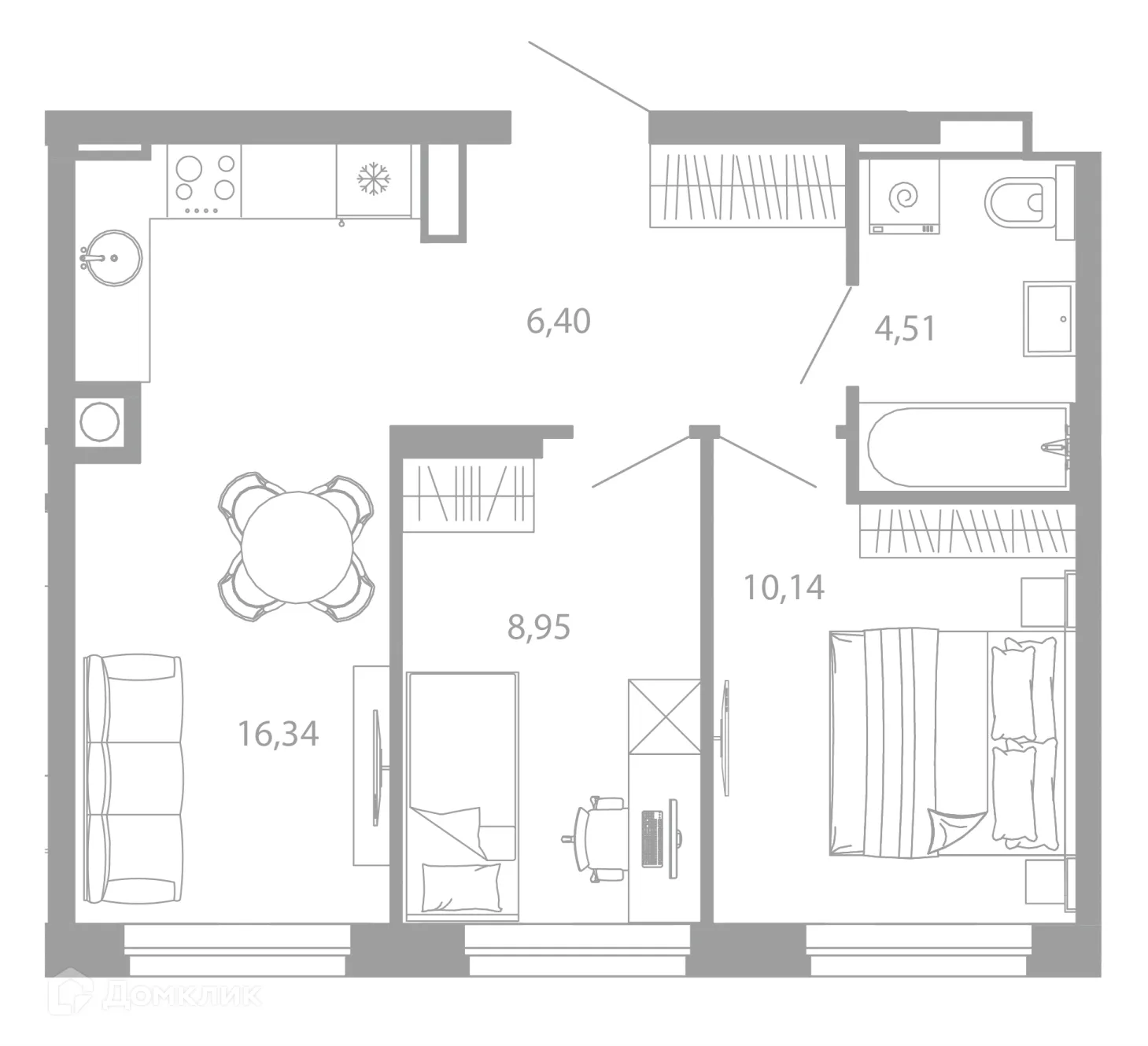 Фото квартиры в ЖК РАЗУМ НА ЗВЕЗДНОЙ