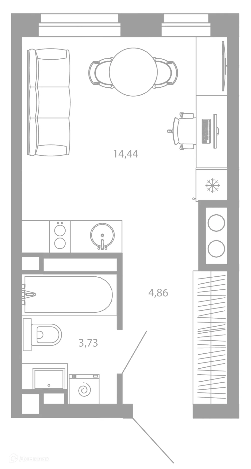 Фото квартиры в ЖК РАЗУМ НА ЗВЕЗДНОЙ