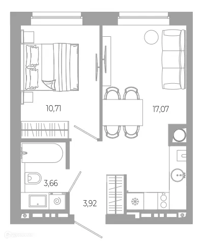 Фото квартиры в ЖК РАЗУМ на Боевой