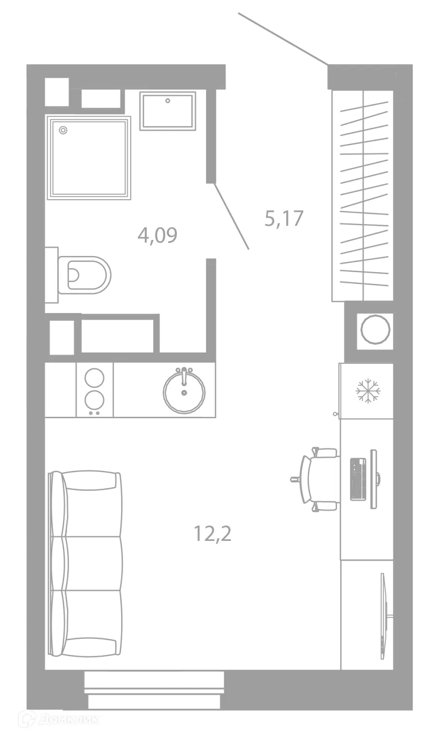 Фото квартиры в ЖК РАЗУМ НА ЗВЕЗДНОЙ