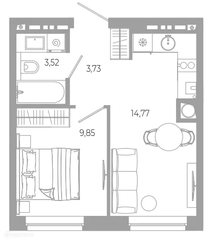 Фото квартиры в ЖК РАЗУМ на Боевой