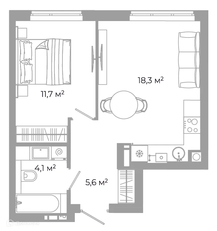 Фото квартиры в ЖК Жилой район Зеленые кварталы