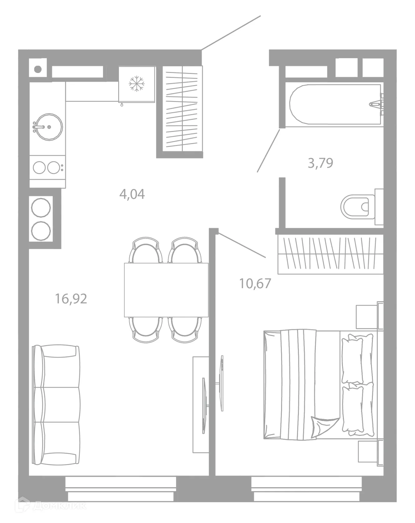 Фото квартиры в ЖК РАЗУМ НА ЗВЕЗДНОЙ