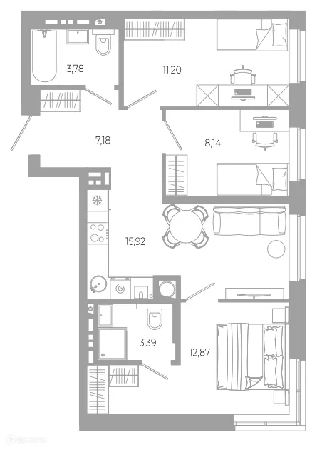 Фото квартиры в ЖК РАЗУМ на Боевой