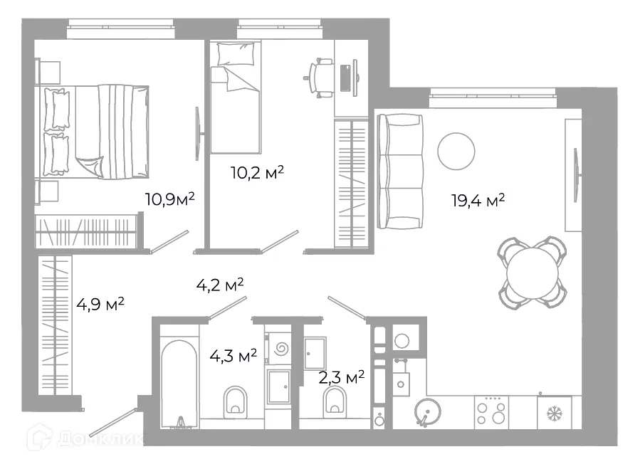 Фото квартиры в ЖК Жилой район Зеленые кварталы