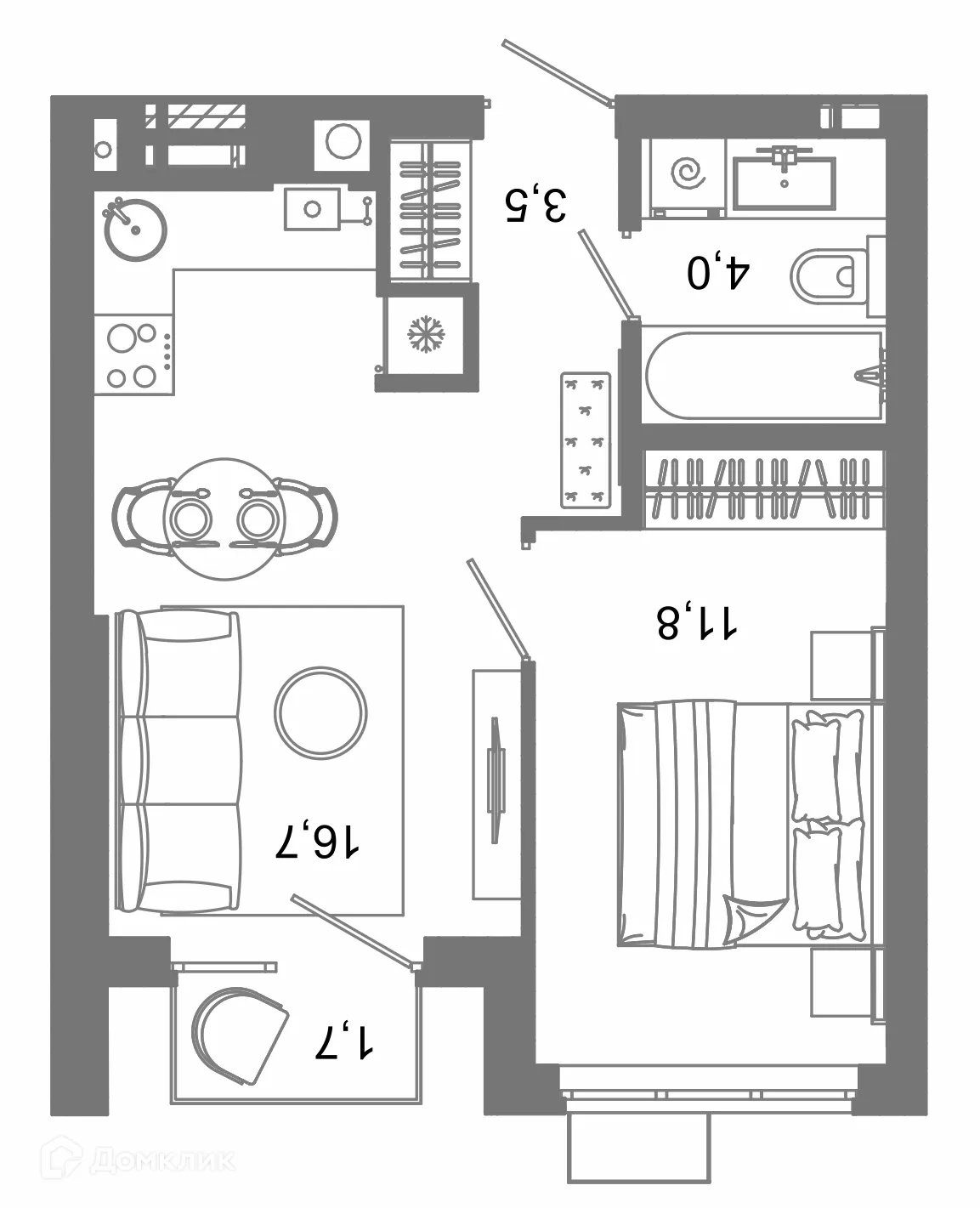 Фото квартиры в ЖК Жилой район Зеленые кварталы