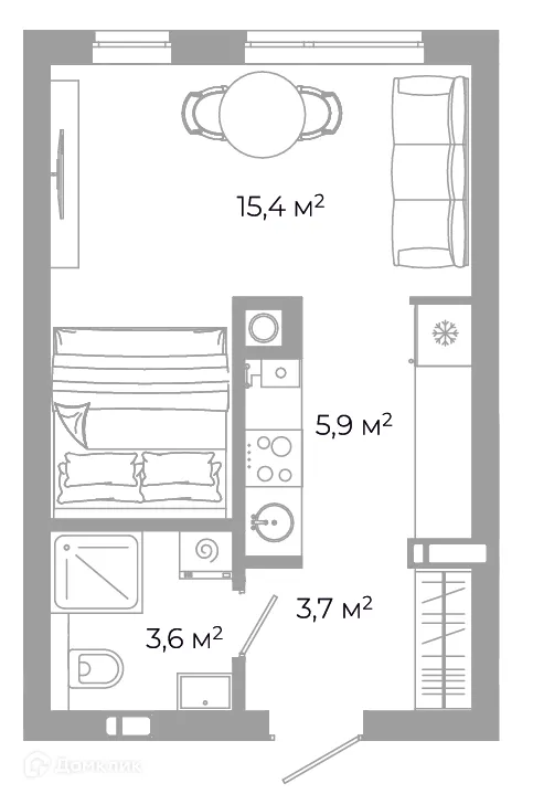 Фото квартиры в ЖК Жилой район Зеленые кварталы