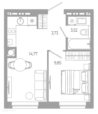 Фото квартиры в ЖК РАЗУМ на Боевой