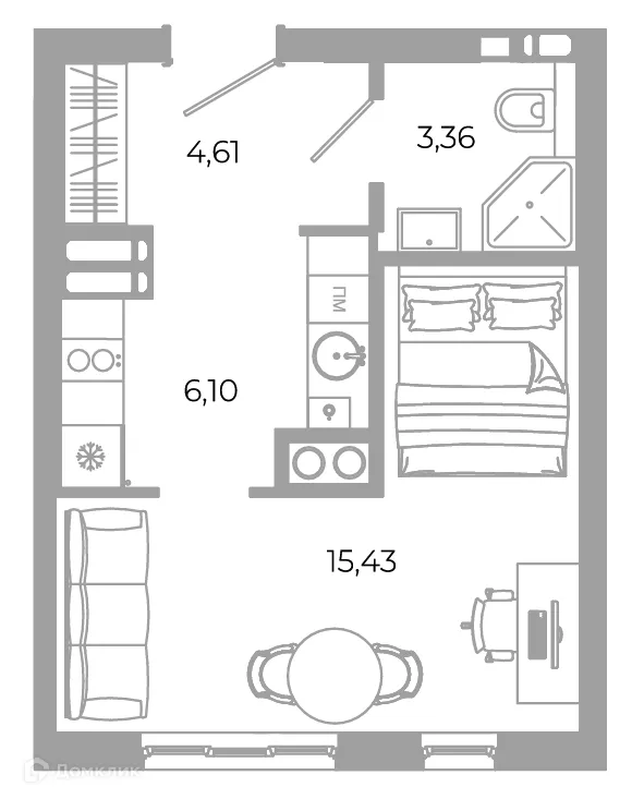 Фото квартиры в ЖК Жилой район Зеленые кварталы