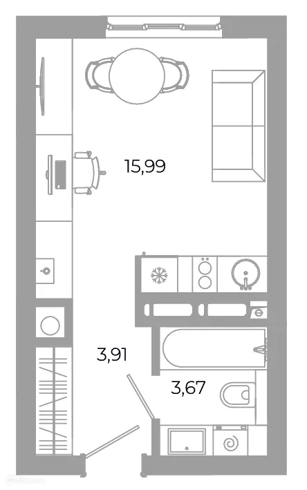 Фото квартиры в ЖК Жилой район Зеленые кварталы
