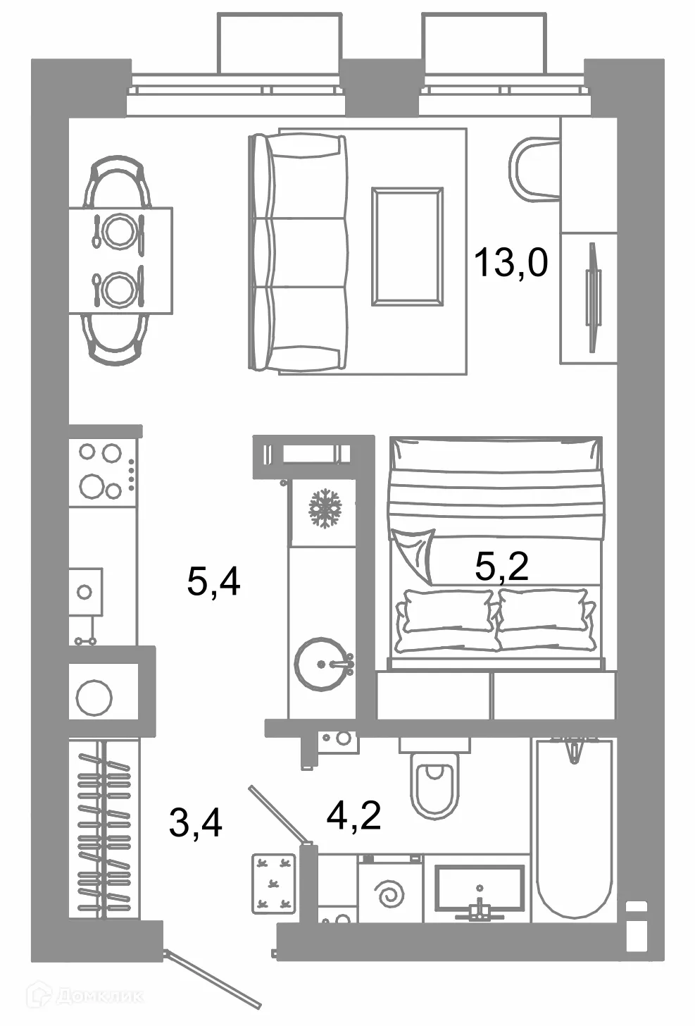 Фото квартиры в ЖК Жилой район Зеленые кварталы