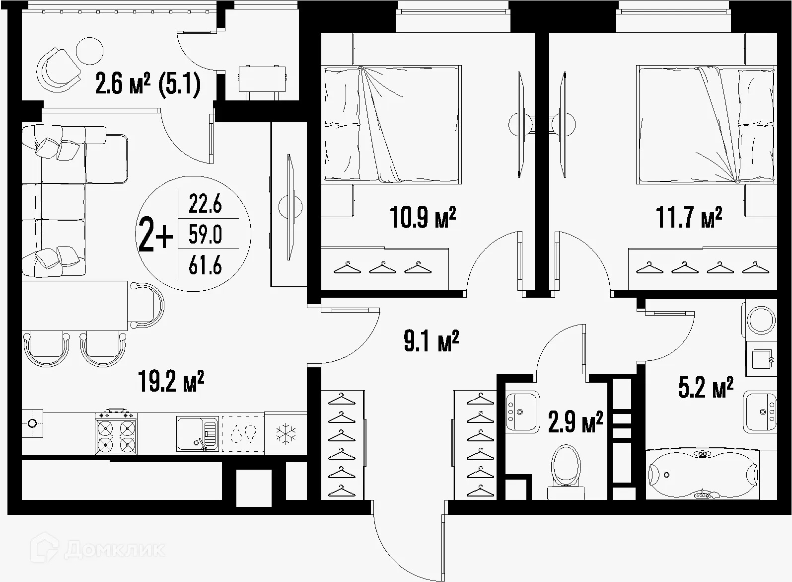 Фото квартиры в ЖК Центральный