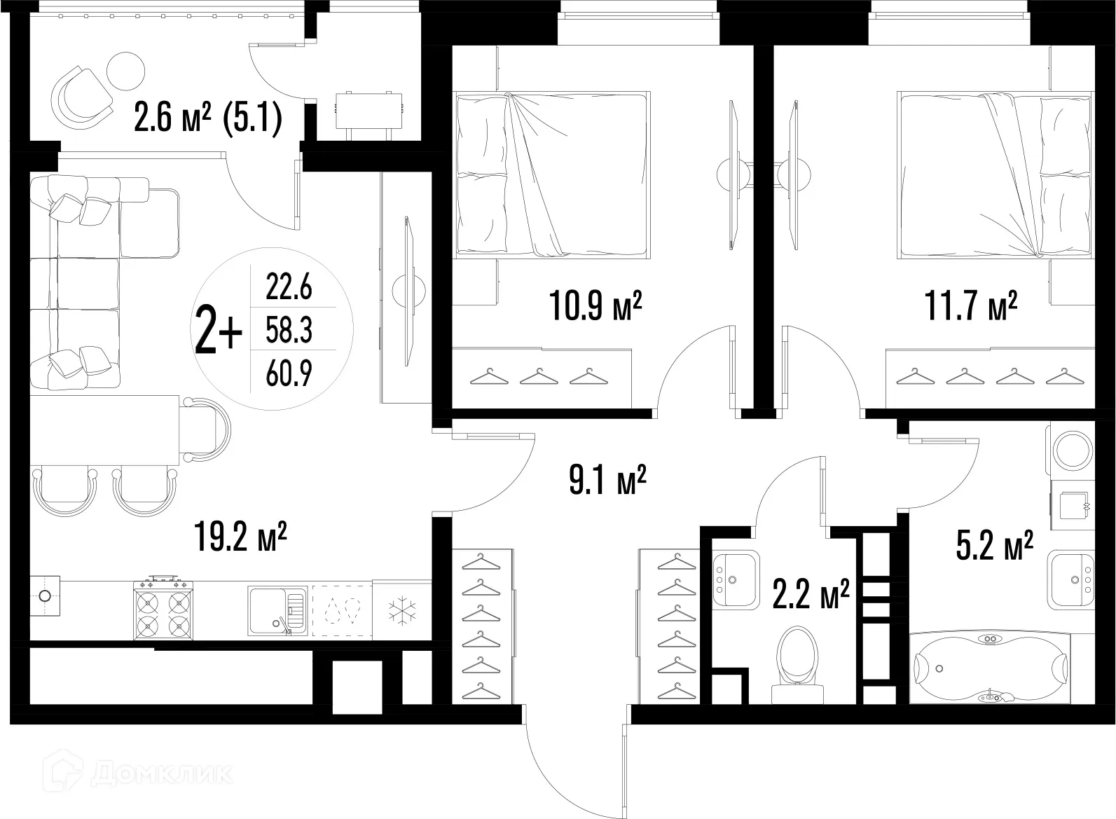 Фото квартиры в ЖК Центральный