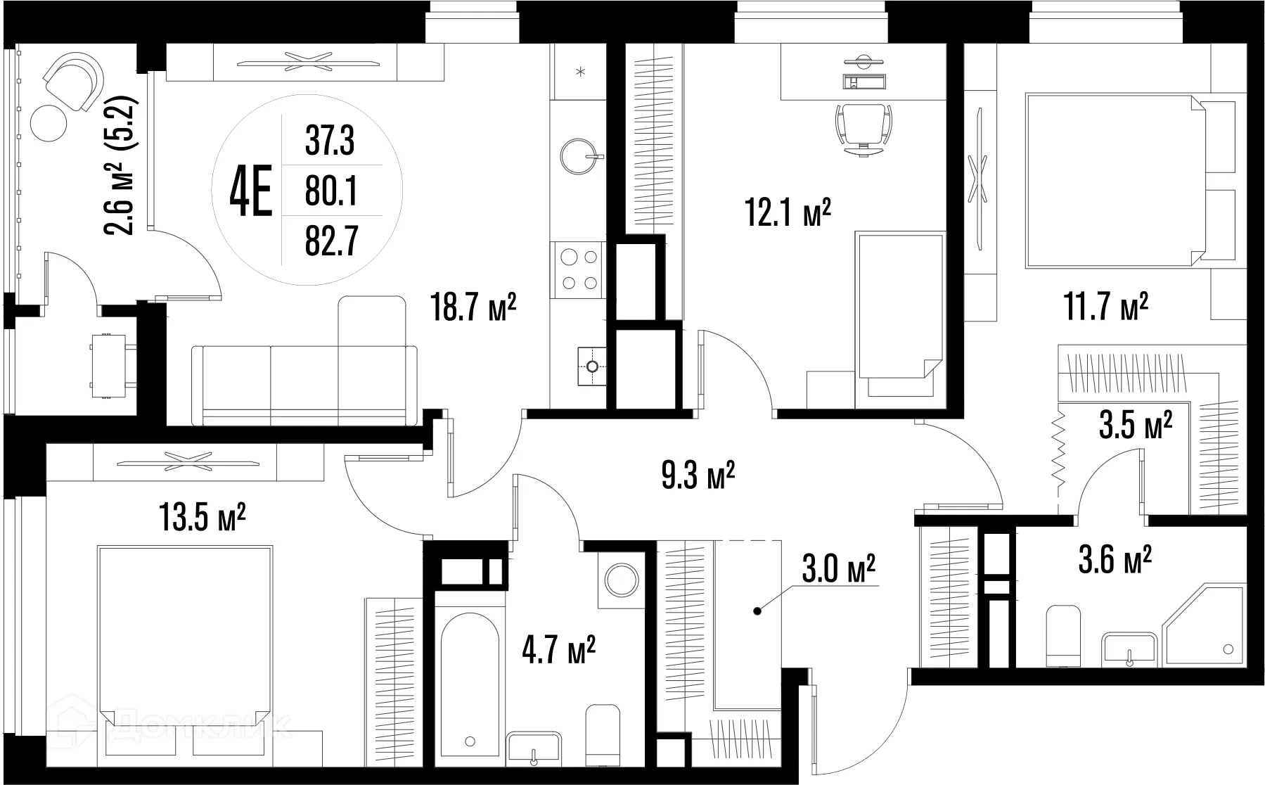 Фото квартиры в ЖК Центральный