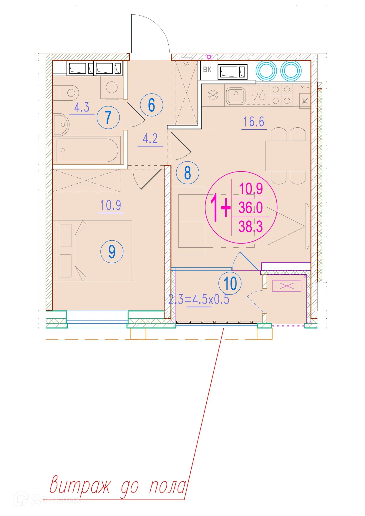 Фото квартиры в ЖК Центральный
